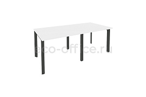 Стол переговорный (2 столешницы) ONIX O.MP-PRG-2.1 Белый Бриллиант / Антрацит металл фото