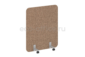 Перегородка на металлических опорах, на роликах R-LINE SOFT AP.R-100-120 Рогожка Romeo 01 / Серый металл фото