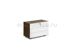Тумба подкатная 3 ящика KYO KY3017 002 301 + 3517005025 Орех / Белый фото