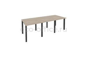 Стол переговорный (3 столешницы) ONIX O.MP-PRG-3.0 Дуб Аттик / Антрацит металл фото