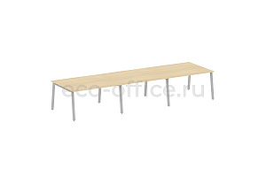 Стол переговорный (3 столешницы) METAL SYSTEM STYLE БА.ПРГ-3.3 Акация Лорка / Серый металл фото