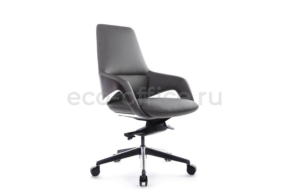Кресло руководителя RV Design AURA-M FK005-B Антрацит кожа купить в Москве