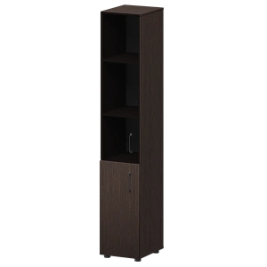 Стеллаж комбинированный узкий с стеклянным фасадом Protech К-932,К-936,К-941,КФ-936,КФ-941 Дуб венге фото