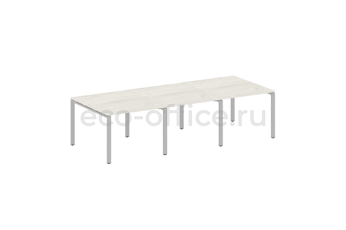 Стол переговорный (3 столешницы) METAL SYSTEM STYLE БП.ПРГ-3.1 Дуб Наварра / Серый металл  стоимость