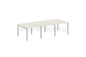 Стол переговорный (3 столешницы) METAL SYSTEM STYLE БП.ПРГ-3.1 Дуб Наварра / Серый металл фото