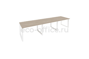 Стол переговорный (3 столешницы) ONIX O.MO-PRG-3.2 Дуб Аттик / Белый металл фото