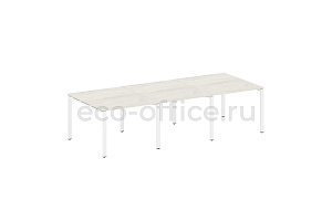 Стол переговорный (3 столешницы) METAL SYSTEM STYLE БП.ПРГ-3.1 Дуб Наварра / Белый металл фото