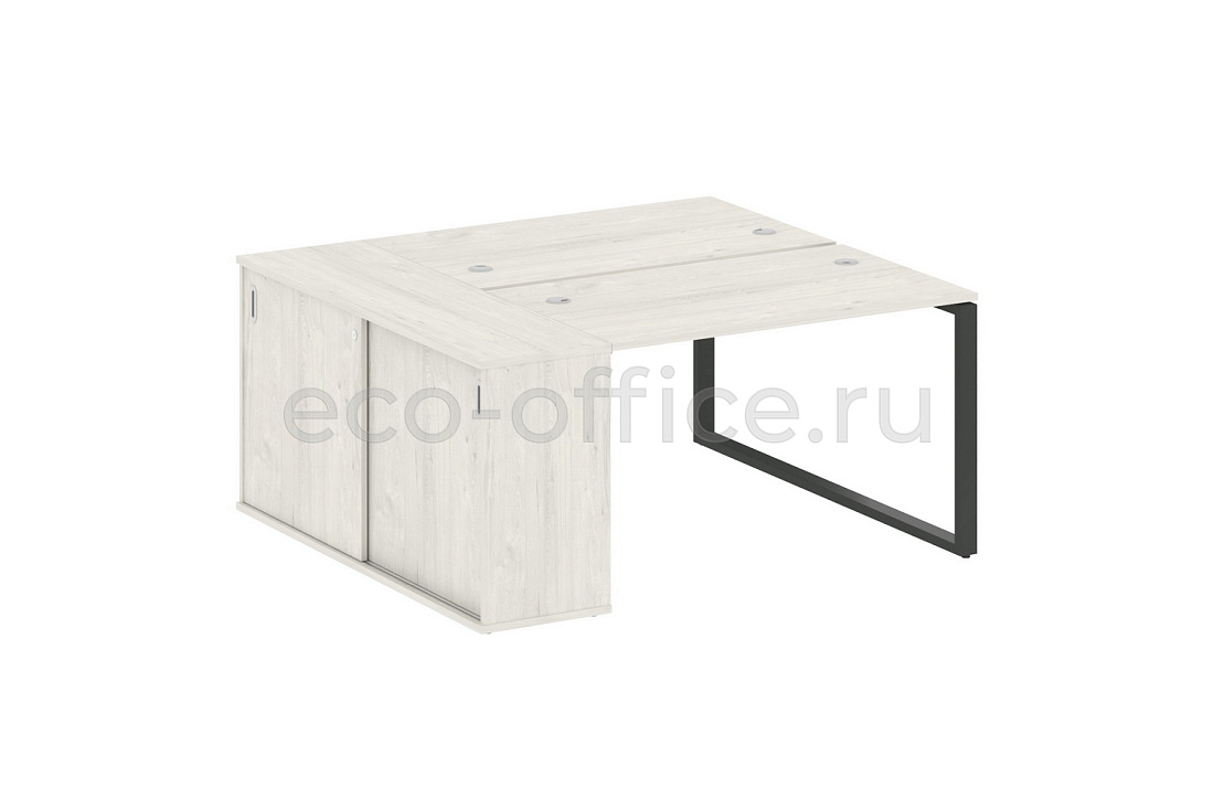 Рабочая станция с опорным шкафом-купе METAL SYSTEM STYLE БО.РС-СШК-1.2 Дуб Наварра / Антрацит металл   стоимость