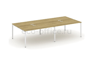 Рабочая станция на 4 места CONCEPT CN.DRS-008 Дуб Винченцо / Белый металл фото