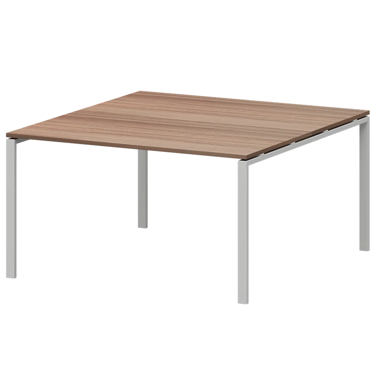 стол переговорный на металлокаркасе protech амп-005.123 темный шимо/белый фото