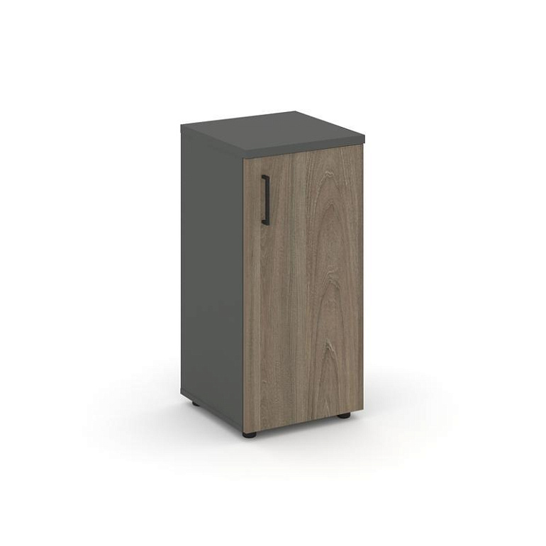 шкаф низкий узкий style project sn.stu-301(r) антрацит/вяз благородный/черный ручки фото