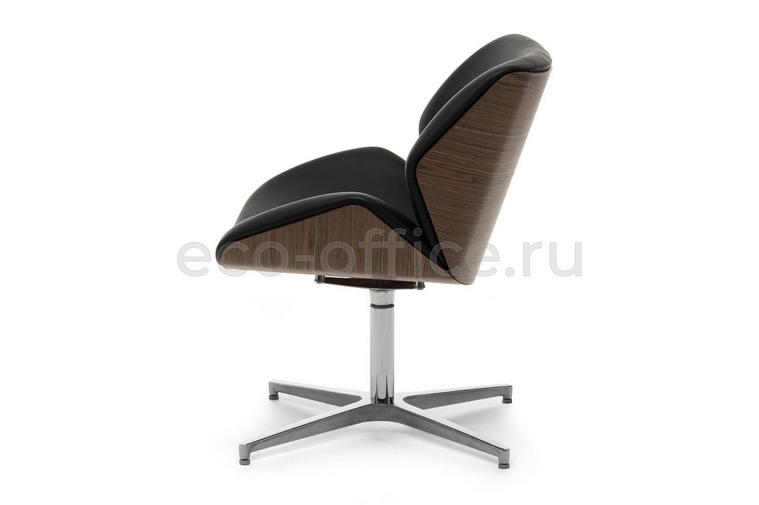 Кресло Profoffice CHARM WOOD LOUNGE Чёрная кожа  стоимость