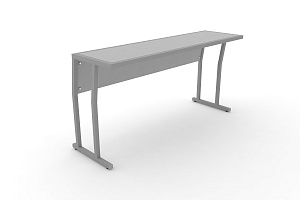 Стол учебный трёхместный с царгой DESK DK-1500SP Серый / Серый металл фото