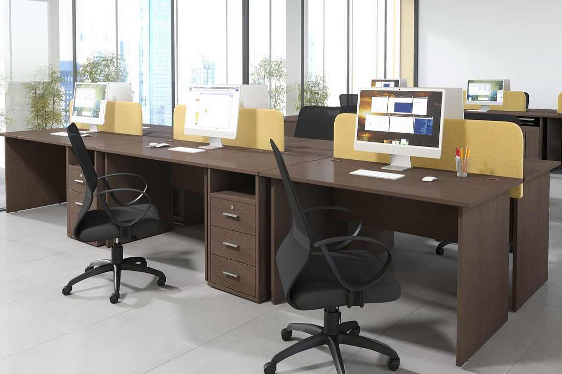 мебель для персонала trend дуб тёмный фото