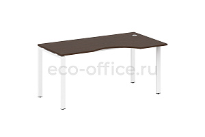 Стол криволинейный правый METAL SYSTEM STYLE БП.СА-1 (R) Венге Цаво / Белый металл фото