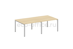 Стол переговорный (2 столешницы) METAL SYSTEM STYLE БП.ПРГ-2.2 Акация Лорка / Серый металл фото