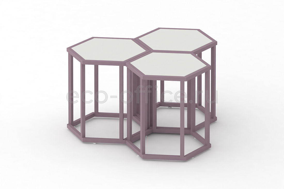 Стол журнальный HEX-450 ColorPastel Сатин / Пастельно-фиолетовый (RAL 4009)  стоимость