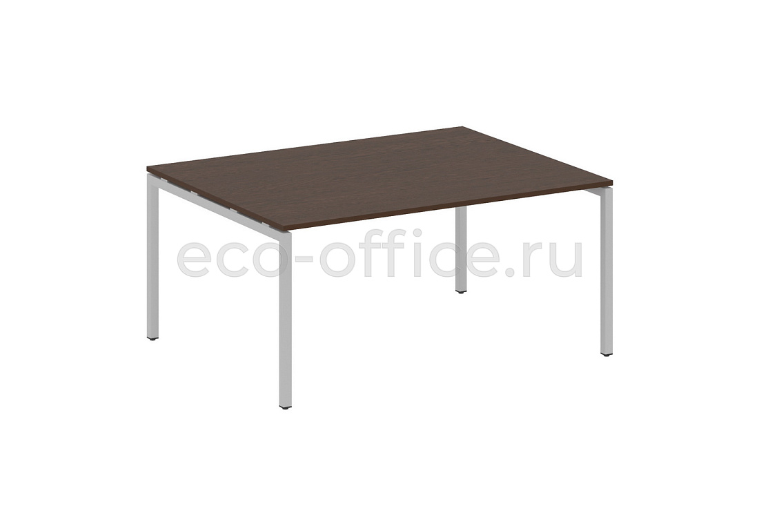 Стол переговорный (1 столешница) METAL SYSTEM QUATTRO 4x4 40БП.ПРГ-1.4 Венге Цаво / Серый металл  стоимость