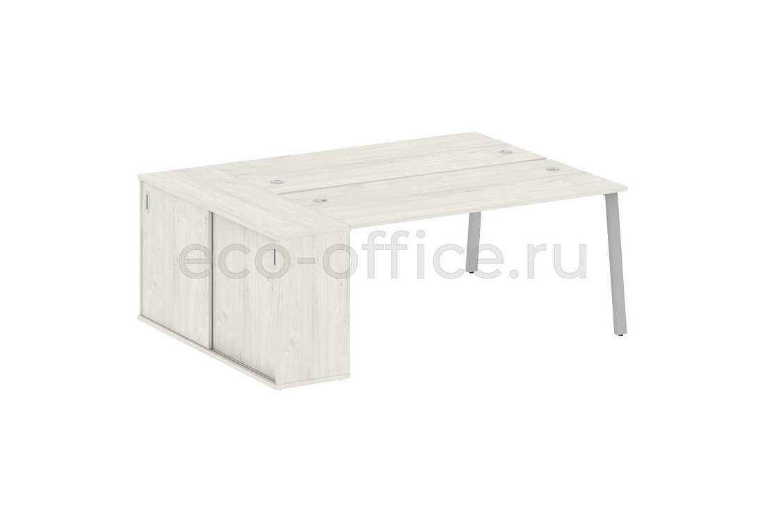 Рабочая станция с опорным шкафом-купе METAL SYSTEM STYLE БА.РС-СШК-1.4 Дуб Наварра / Серый металл  стоимость
