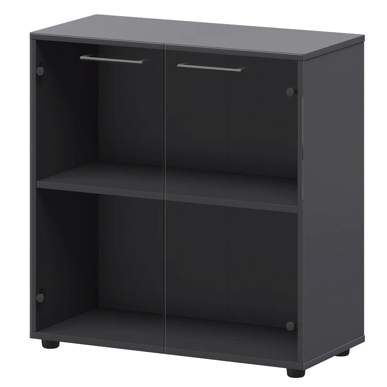 шкаф низкий со стеклом protech смш28s графит фото