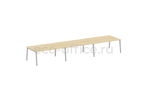 Стол переговорный (3 столешницы) METAL SYSTEM STYLE БА.ПРГ-3.5 Акация Лорка / Серый металл фото