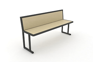 Скамья учебная трёхместная DESK DK-1500L Клён / Антрацит металл фото