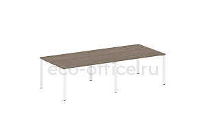 Стол переговорный (2 столешницы) METAL SYSTEM STYLE БП.ПРГ-2.3 Вяз Благородный / Белый металл фото