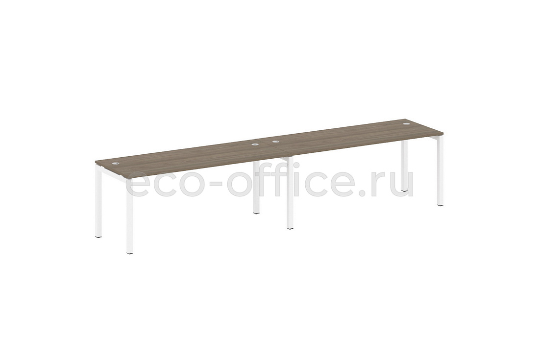 Рабочая станция на 2 рабочих места METAL SYSTEM QUATTRO 5x5 50БП.СМ-2.5 Вяз Благородный / Белый металл  стоимость