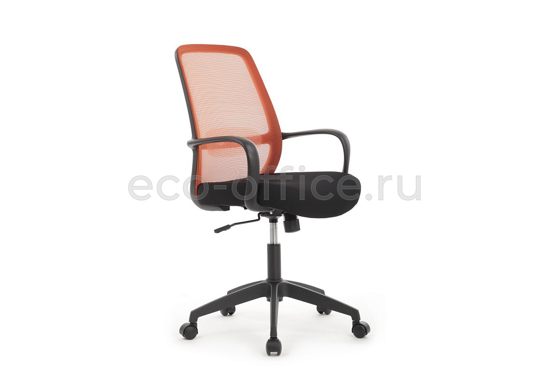 Кресло RV Design FAST W-207 Чёрный пластик / Оранжевая ткань купить в Москве