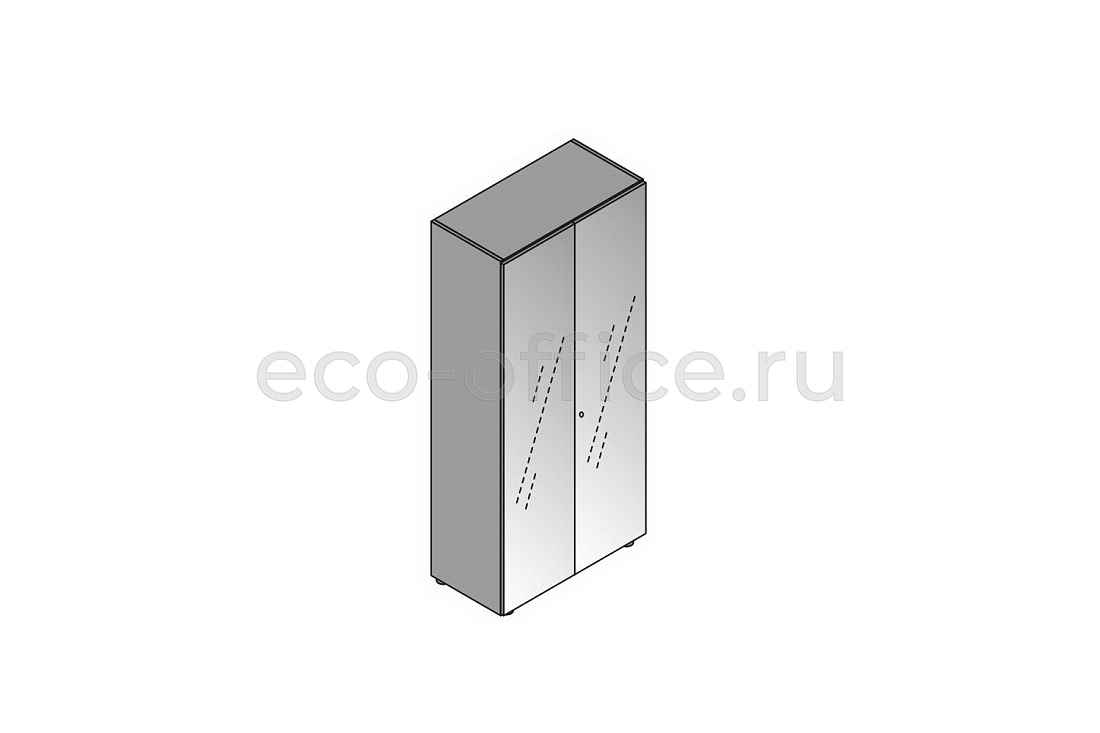 Шкаф высокий с 2 дверцами (стекло) ELITE 174096 Black (Cod.10) / Black (Cod.51)  стоимость