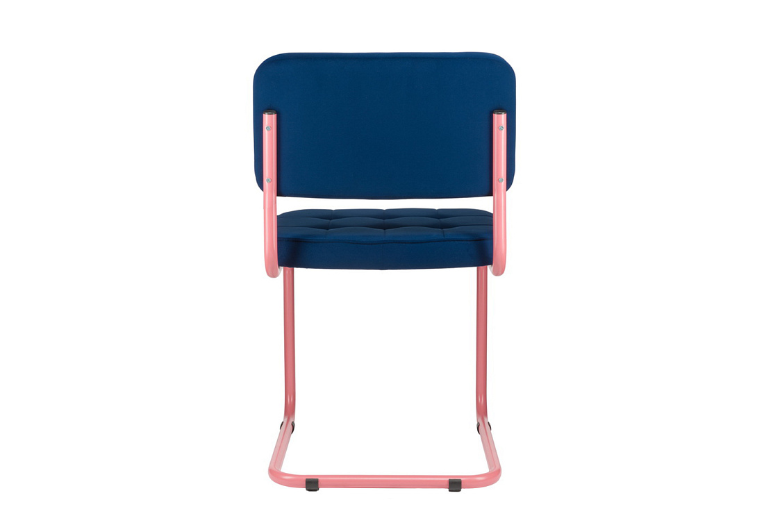 комплект конференц-кресел eco-chair colombo comfort clm-05 синий велюр / винтажная роза металл фото