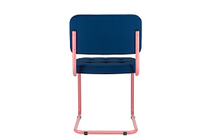 Конференц-кресло ECO-CHAIR COLOMBO Comfort CLM-05 Синий велюр / Винтажная роза металл фото