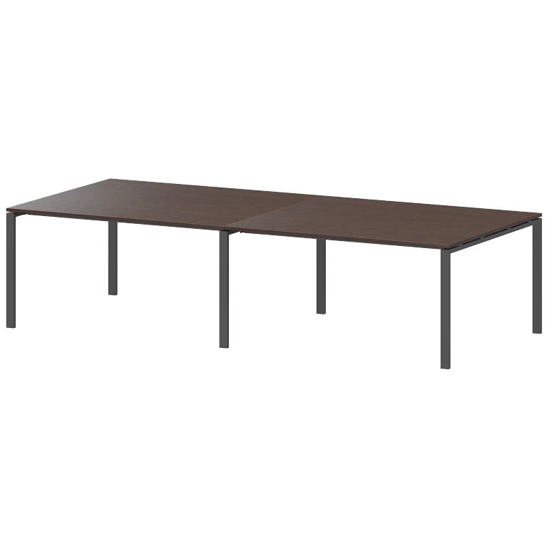 стол на металлокаркасе для заседаний protech амп-240 дуб венге/антрацит фото