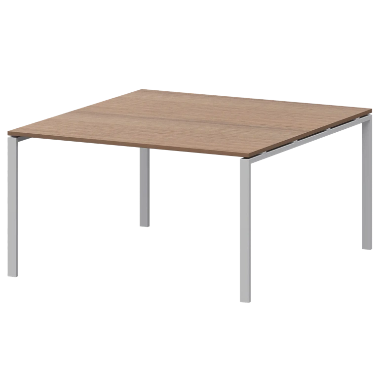 стол переговорный на металлокаркасе protech амп-004.123 орех/белый фото