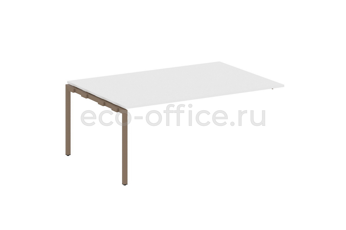 Проходной наборный элемент переговорного стола METAL SYSTEM QUATTRO 4x4 40БП.ППРГ-5 Белый / Мокко металл  стоимость