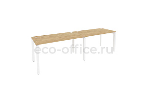 Рабочая станция на П-образном м/к ONIX O.MP-RS-2.3.7 Тиквуд Светлый / Белый металл фото