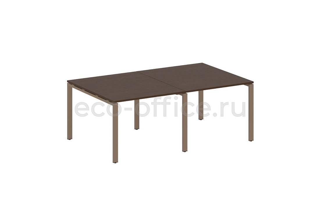 Стол переговорный (2 столешницы) METAL SYSTEM STYLE БП.ПРГ-2.1 Венге Цаво / Мокко металл  стоимость