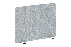 Перегородка на металлических опорах, на роликах R-LINE SOFT AP.R-160-120 Рогожка Romeo 01 / Серый металл фото