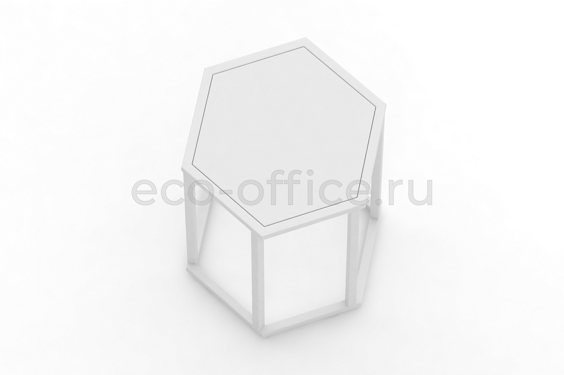 Стол журнальный HEX-600 Белый / Белый металл  стоимость