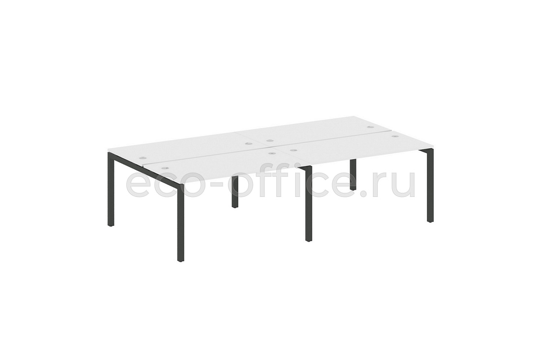 Рабочая станция на 4 рабочих места METAL SYSTEM QUATTRO 5x5 50БП.СМ-4.3 Белый / Антрацит металл  стоимость