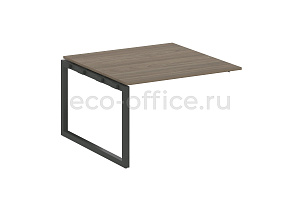 Проходной наборный элемент переговорного стола METAL SYSTEM QUATTRO 5x5 50БО.ППРГ-2 Вяз Благородный / Антрацит металл фото