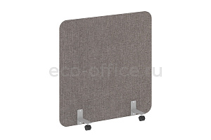 Перегородка на металлических опорах, на роликах R-LINE SOFT AP.R-120-120 Рогожка Romeo 01 / Серый металл фото