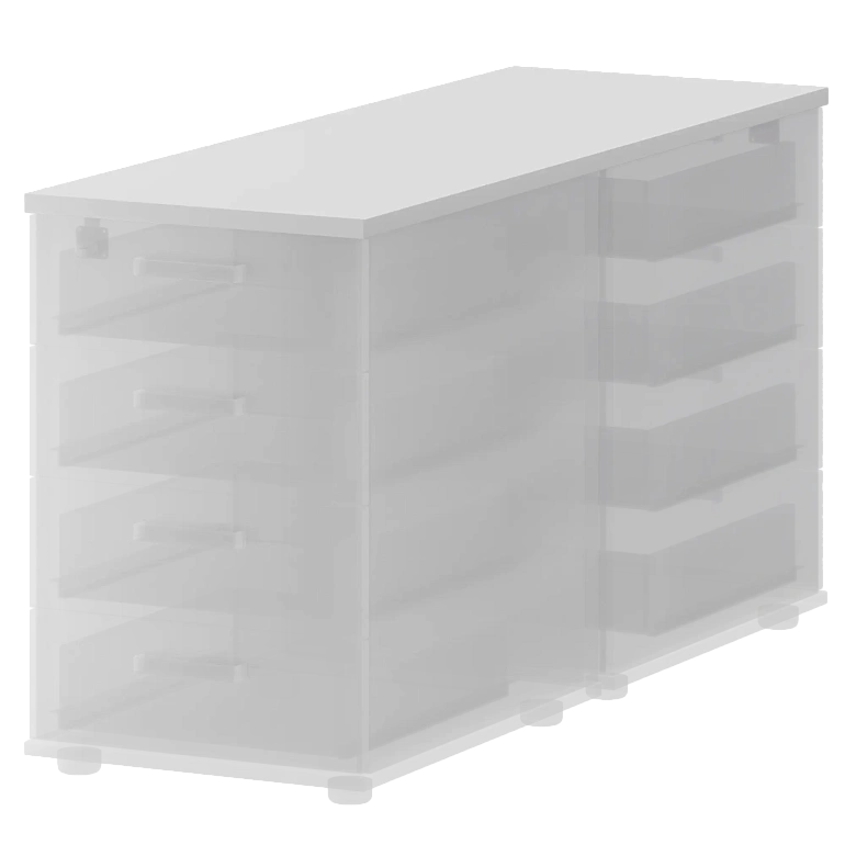 топ единый для двух приставных тумб protech смт-4т25-12 белый фото