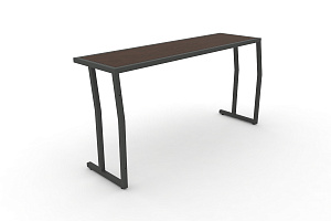 Стол учебный трёхместный DESK DK-1500S Венге Цаво / Антрацит металл фото