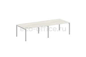 Стол переговорный (2 столешницы) METAL SYSTEM STYLE БП.ПРГ-2.4 Дуб Наварра / Серый металл фото