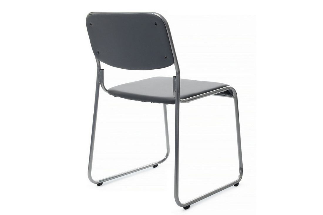кресло rv chair nix omkl-01 серая экокожа / хром металл фото