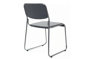 Кресло RV Chair NIX OMKL-01 Серая экокожа / Хром металл фото