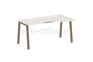 Стол криволинейный правый METAL SYSTEM STYLE БА.СА-1 (R) Дуб Наварра / Мокко металл фото