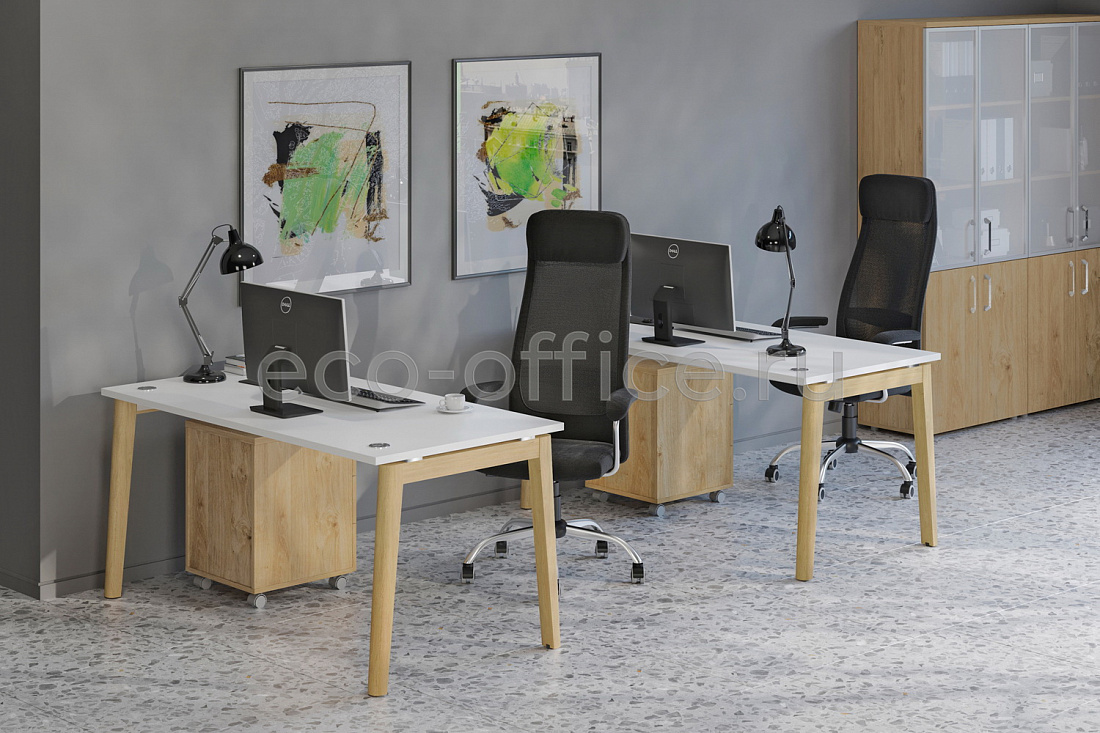 Мебель для персонала ONIX WOOD Белый Бриллиант / Дуб Светлый  стоимость