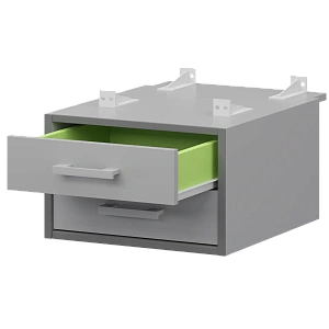 Тумба подвесная для столов на м/каркасе гл.730 мм Protech АМТ2-02.73 Серый/Белый фото